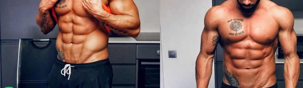 رجل رياضي يتبع برنامج التغذية لتنشيف الجسم